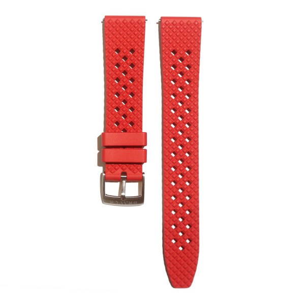 Red rubber strap